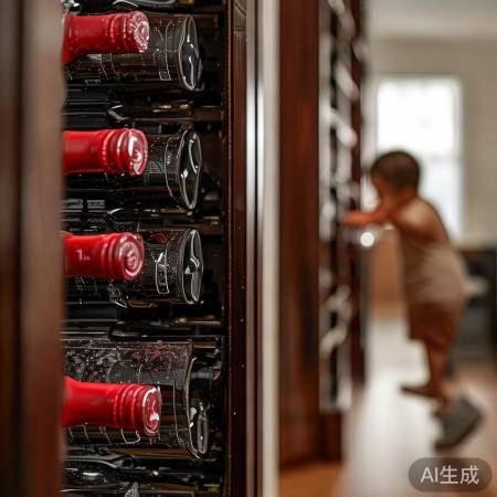 酒柜易沾指纹，孩子易攀爬