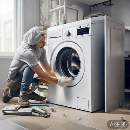 安装洗衣机需小心,测试确认无误