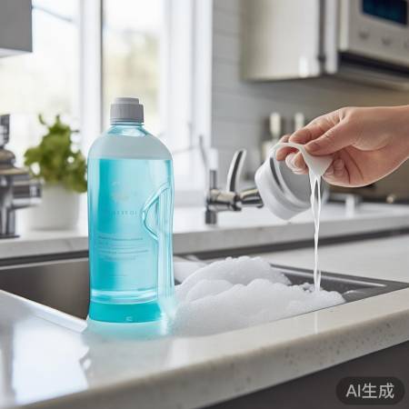 洗衣机加洗涤剂，衣物柔顺除静电