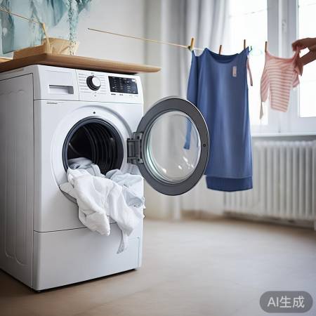 宾馆洗衣后,快甩干晾晒。