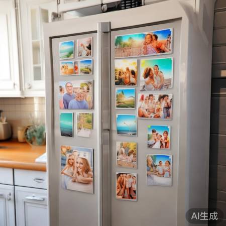 选温馨照片，换新，清洁冰箱贴