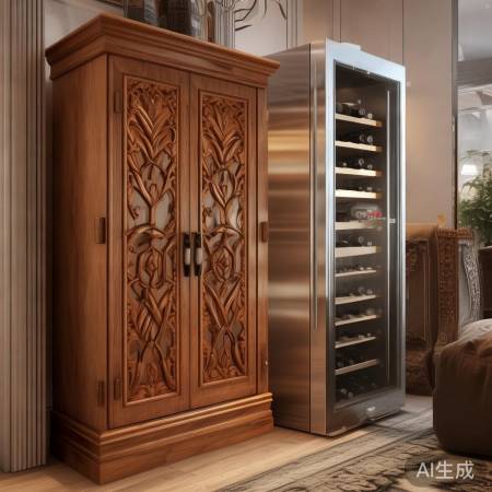 红酒柜材质色彩搭配