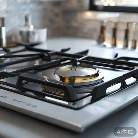 美的燃气灶，时尚高效易清洁