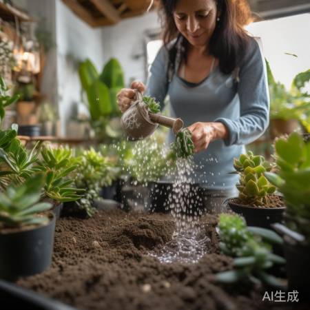 适量浇水，选耐旱植物或自动系统