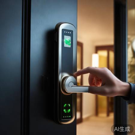 奥克斯指纹锁，快速安全，防撬报