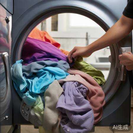 检查衣物堆积,确保均匀分布