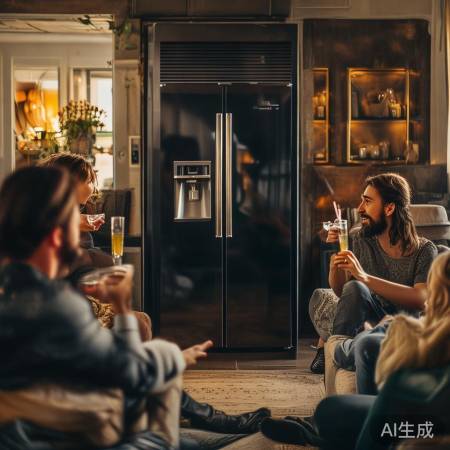 黑色冰箱,家居风景线